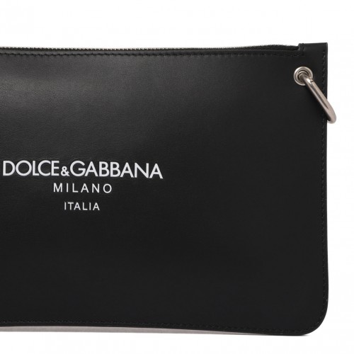 Black Logo Lettering Clutch Bag