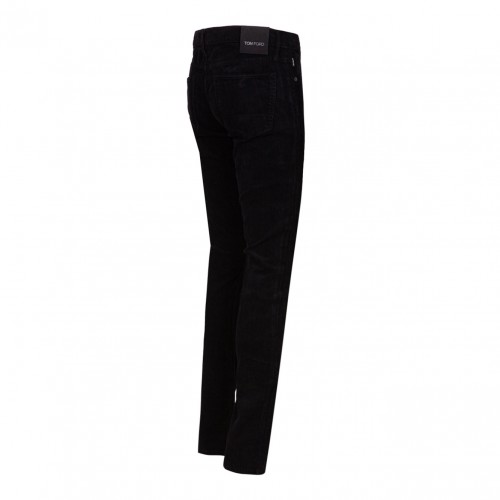 Black Corduroy Skinny Trousers