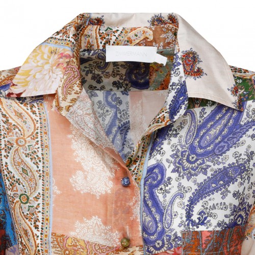 Multicolour Silk Shirtdress