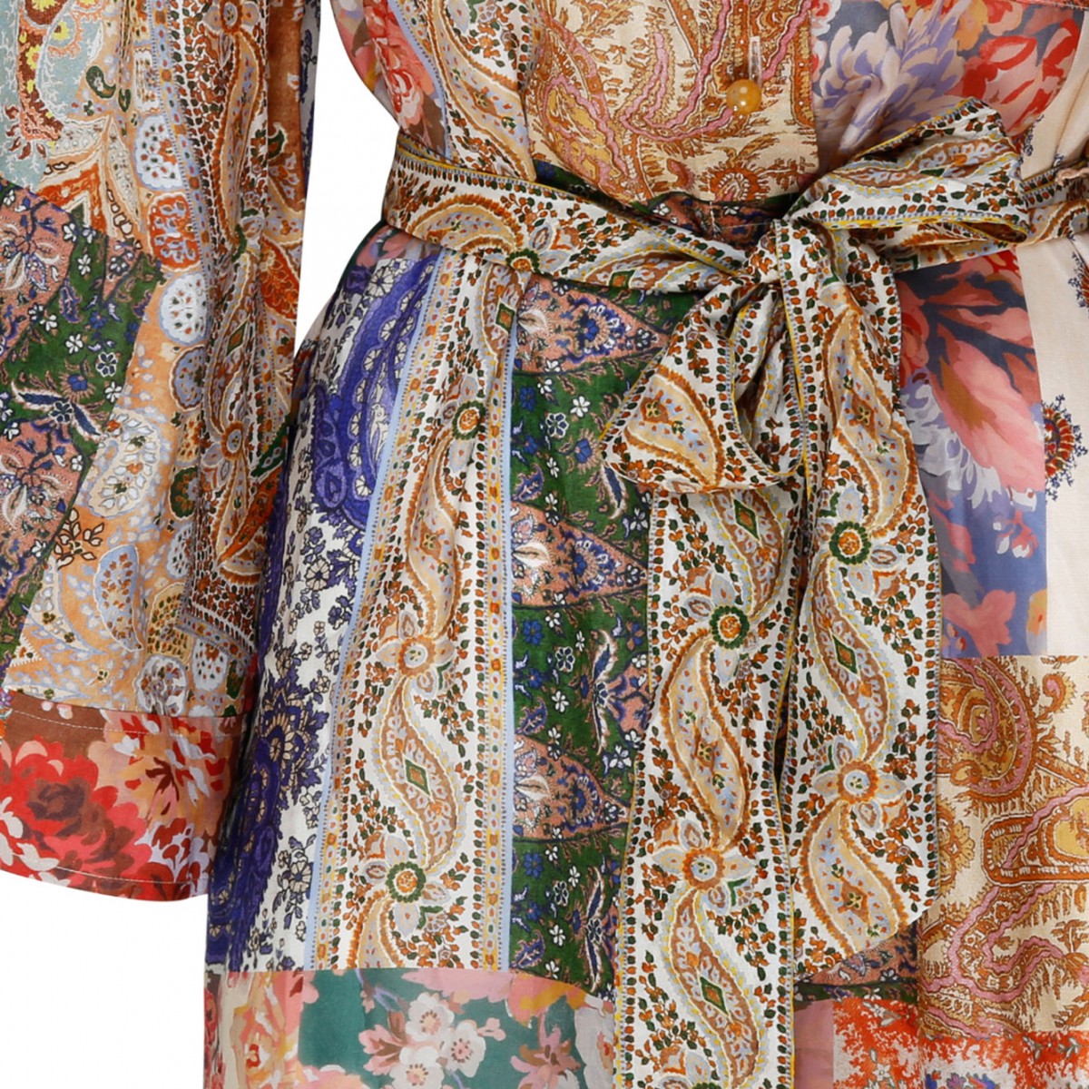 Multicolour Silk Shirtdress