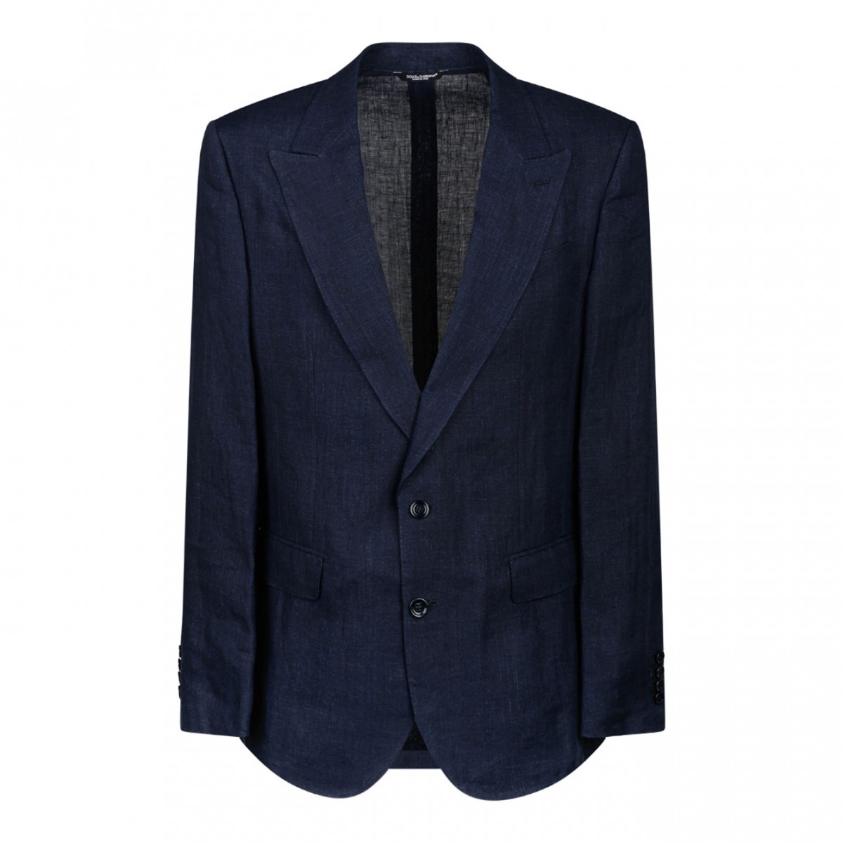 Single-Breasted Linen-Blend Jacket