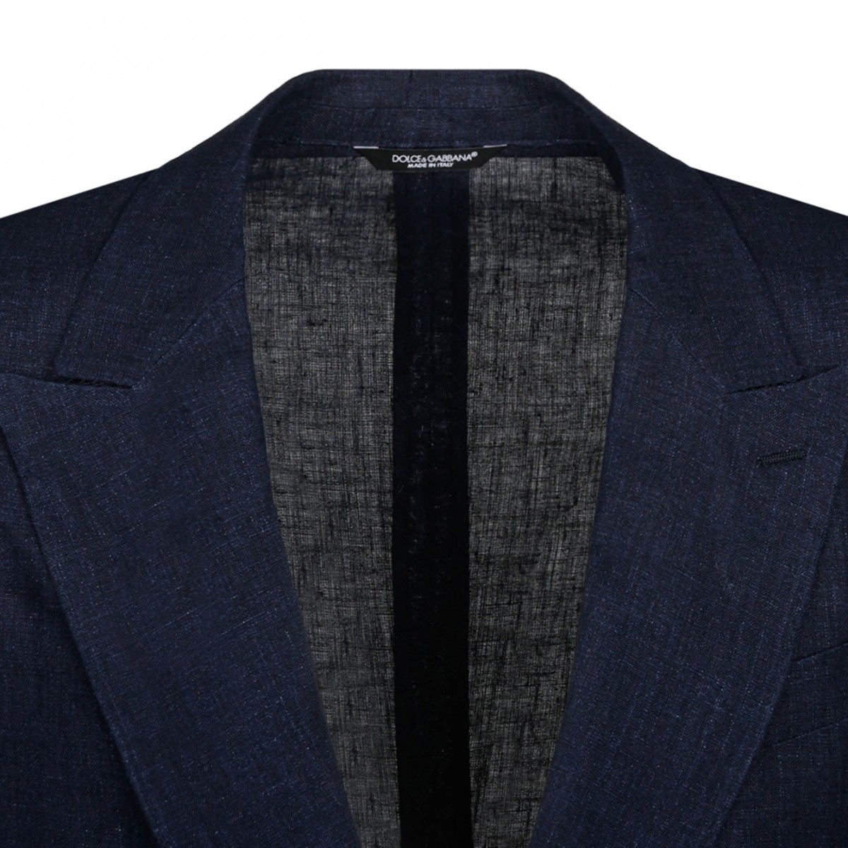 Single-Breasted Linen-Blend Jacket