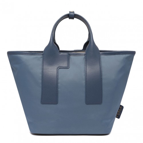 Light Blue Piuma M Tote Bag