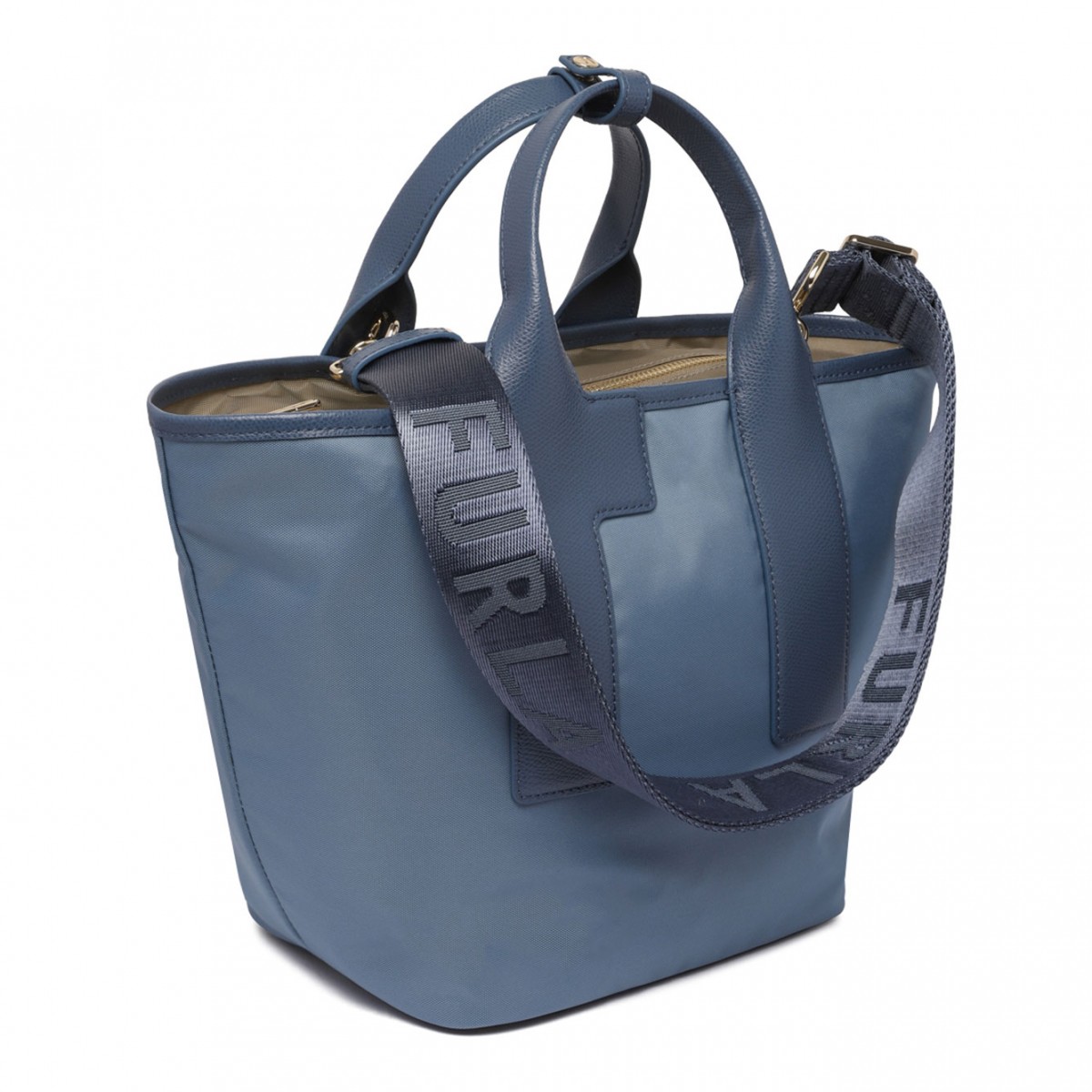 Light Blue Piuma M Tote Bag