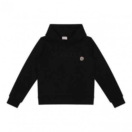 Black Logo Print Hoodie