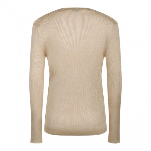 Light Beige V Neck Sweater