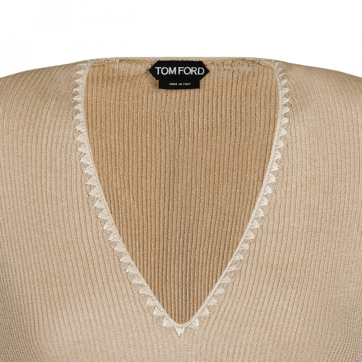 Light Beige V Neck Sweater