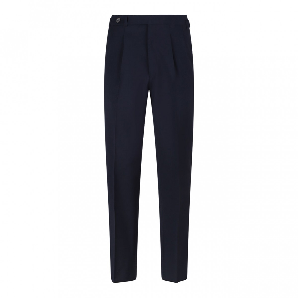 Navy Blue Pleated Trousers