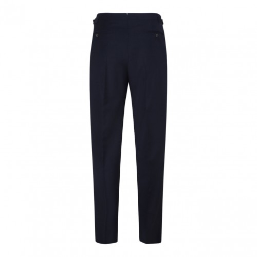 Navy Blue Pleated Trousers