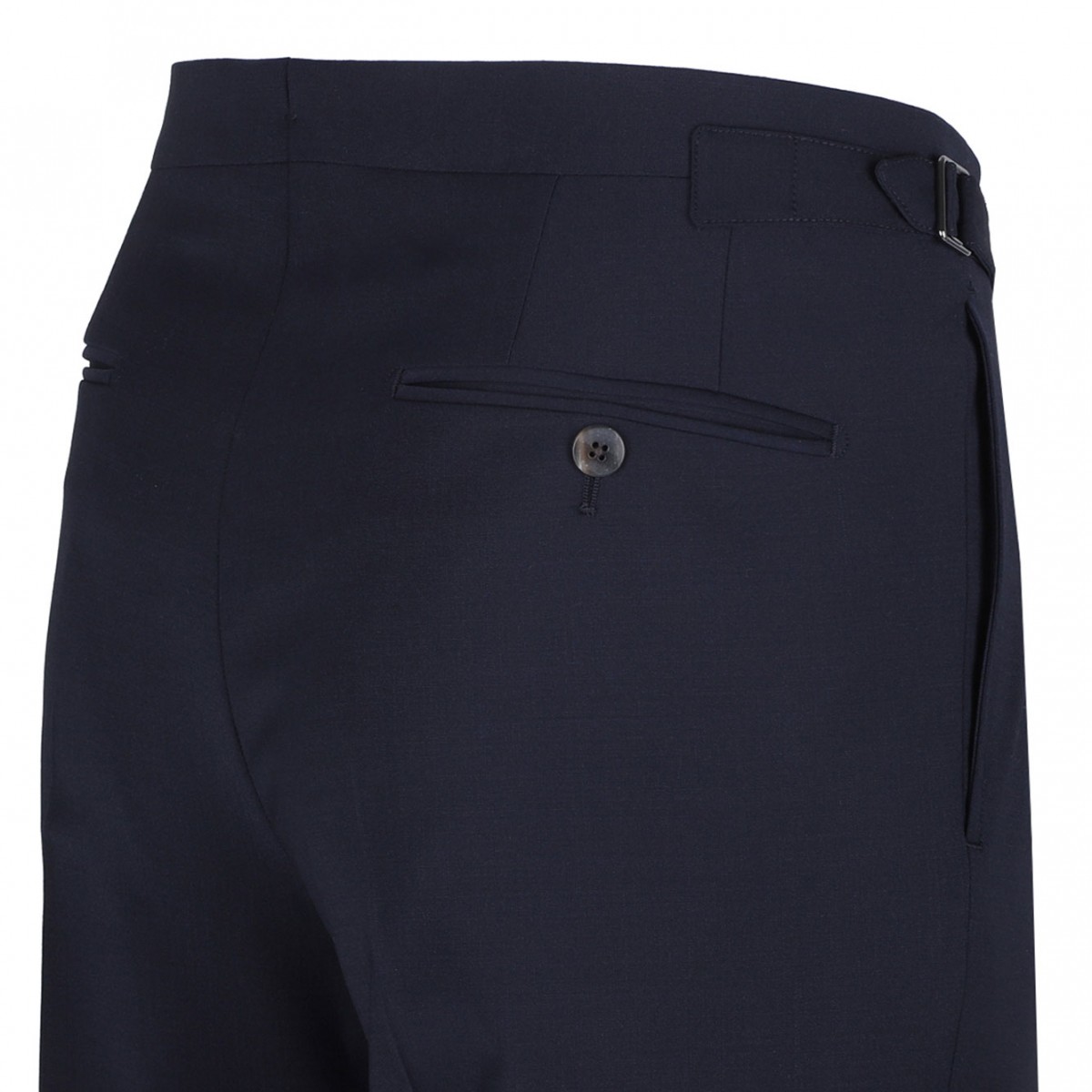 Navy Blue Pleated Trousers