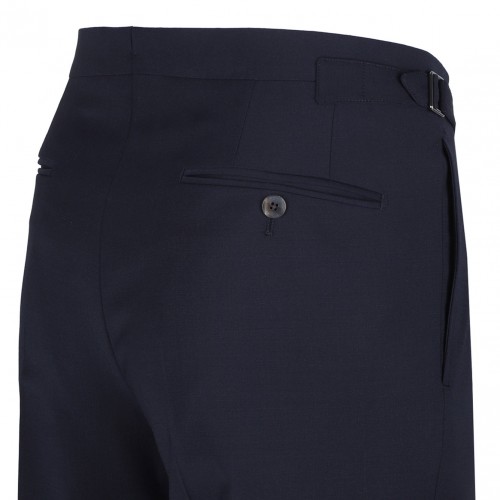 Navy Blue Pleated Trousers
