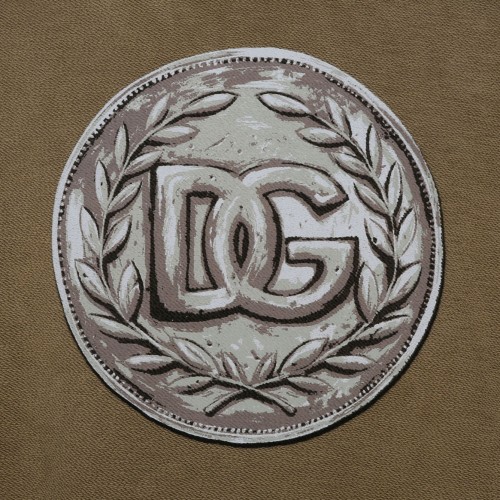 Sand Brown Cotton Logo Print Hoodie