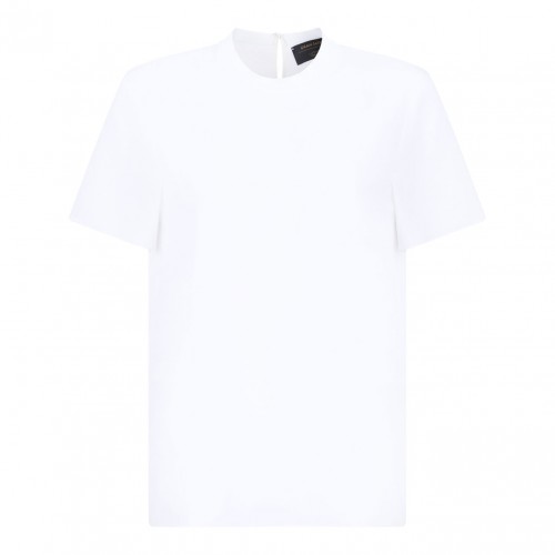 White Fine Knit T-Shirt