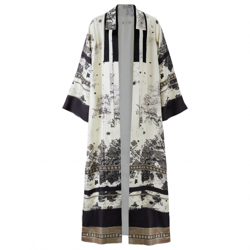 Printed Long Kimono