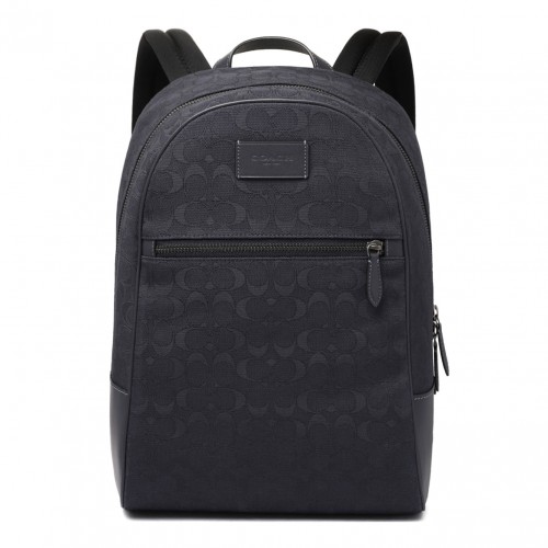 Navy Blue Theo Backpack In Signature Jacquard