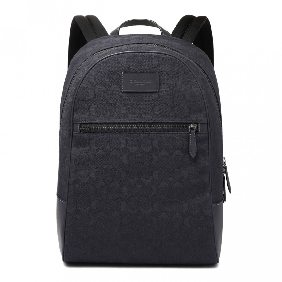 Navy Blue Theo Backpack In Signature Jacquard