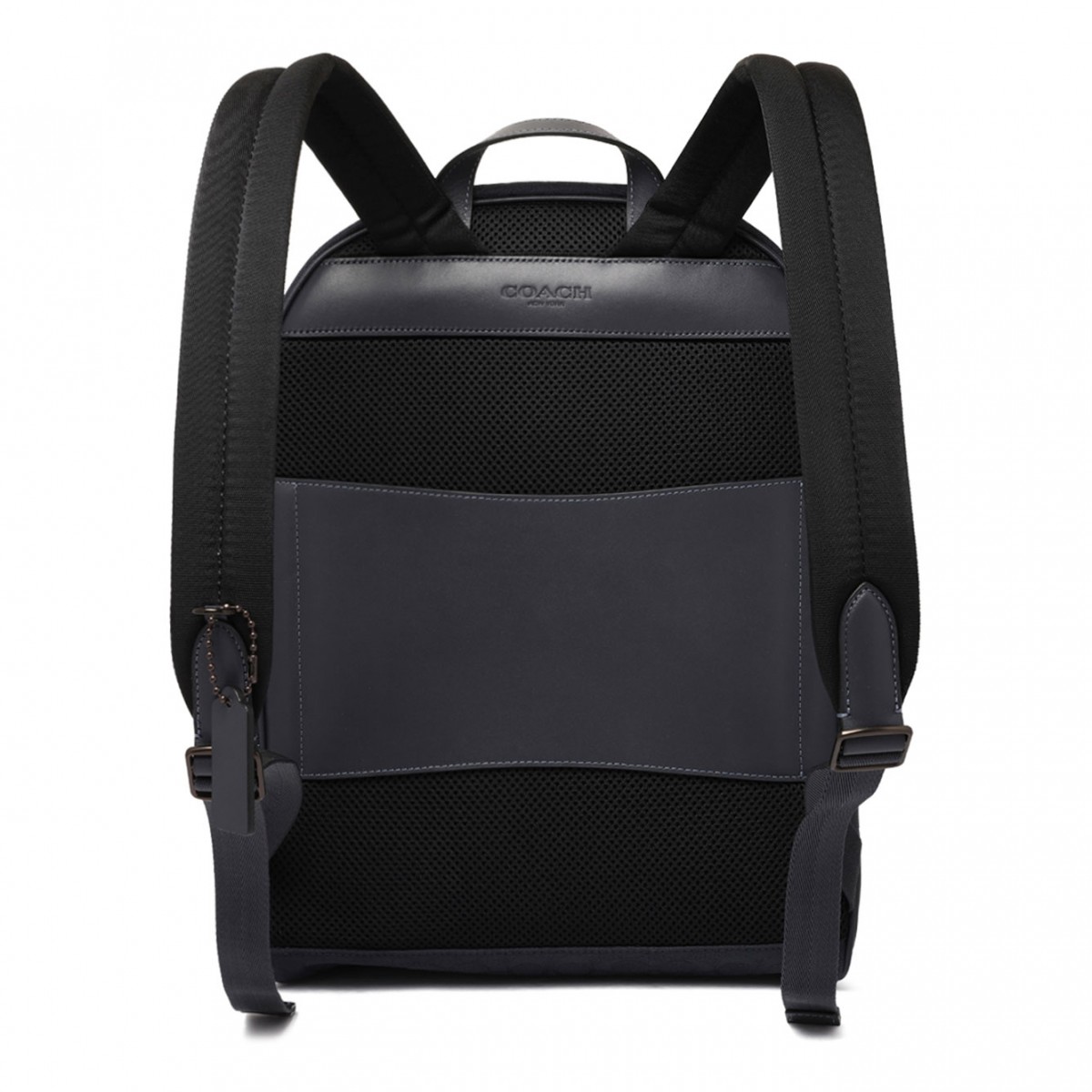 Navy Blue Theo Backpack In Signature Jacquard