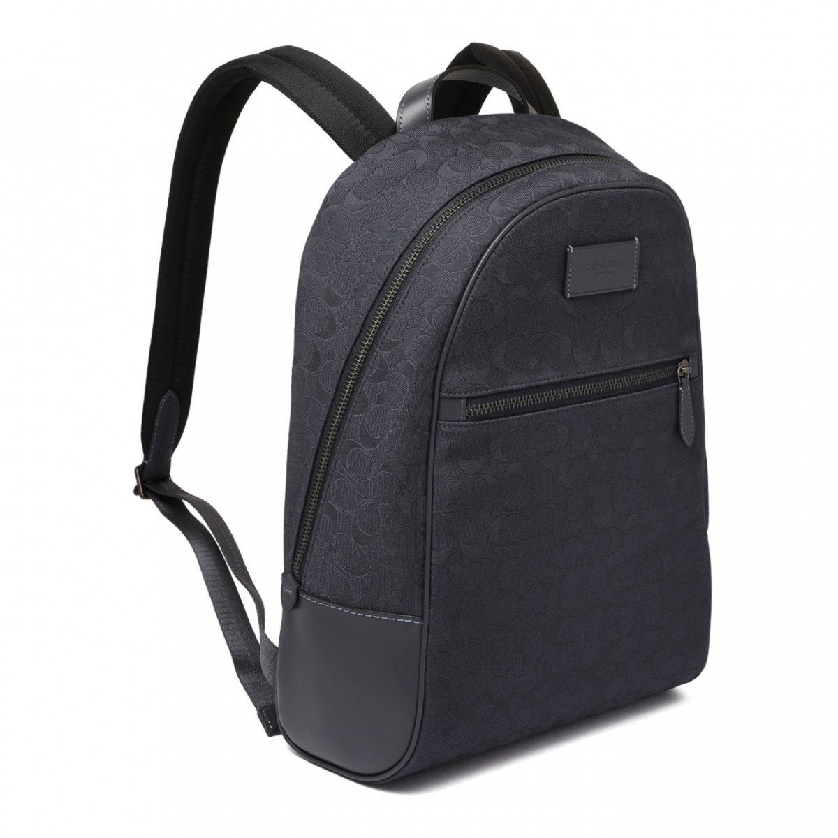 Navy Blue Theo Backpack In Signature Jacquard