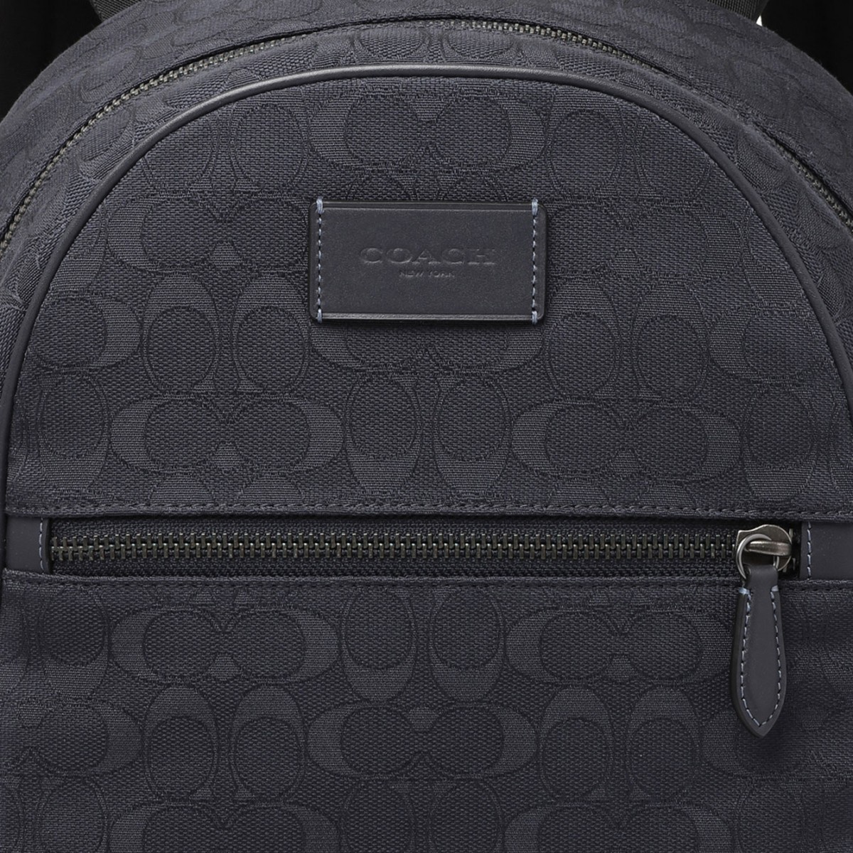 Navy Blue Theo Backpack In Signature Jacquard