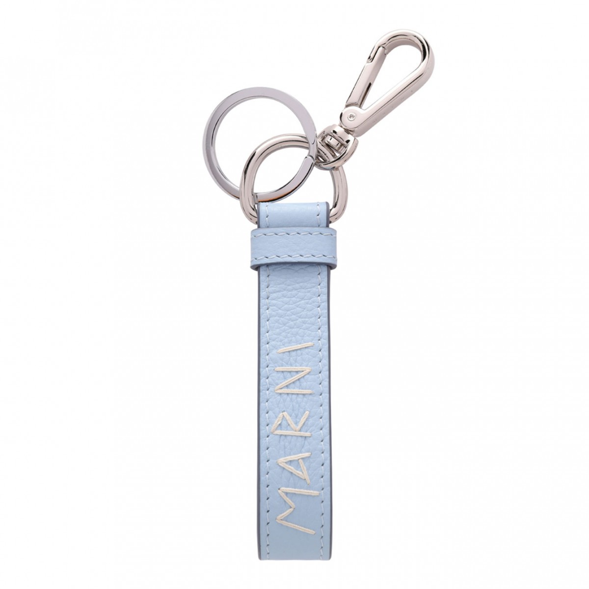 Light Blue Logo Embroidered Keyring