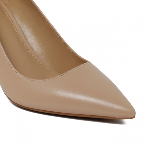 Light Blush Leather Pumps