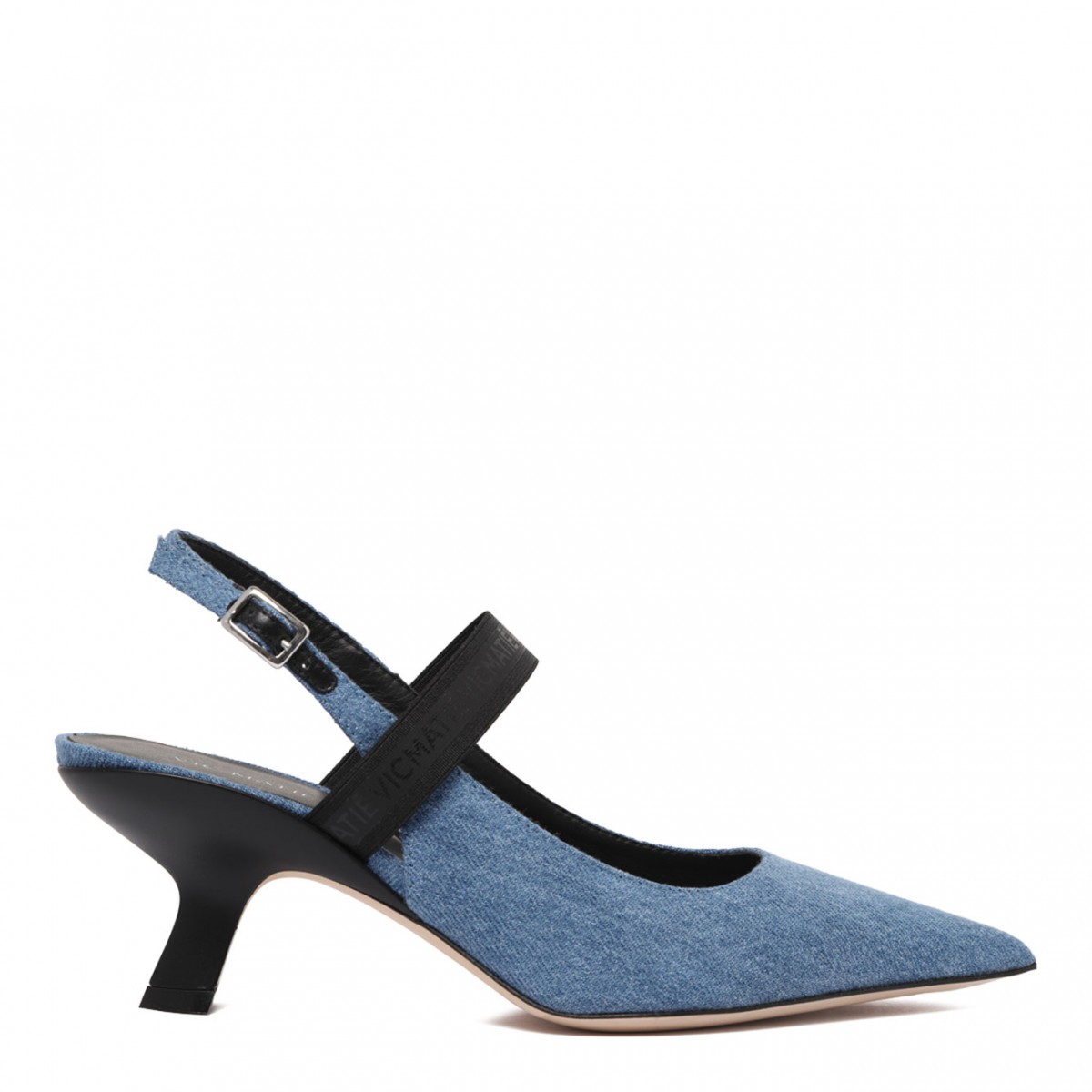 Denim Slingback Pumps