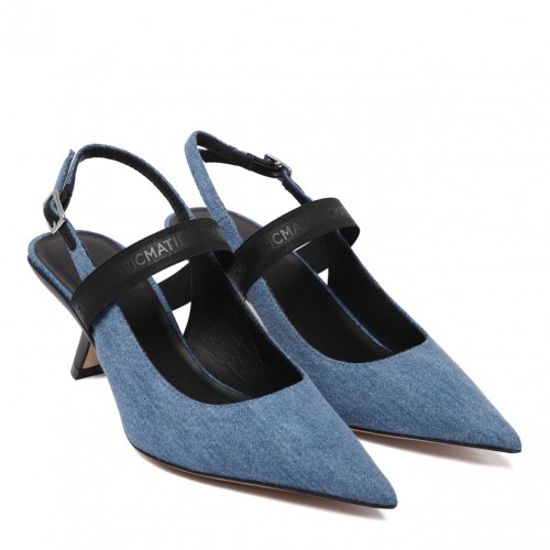 Denim Slingback Pumps 2