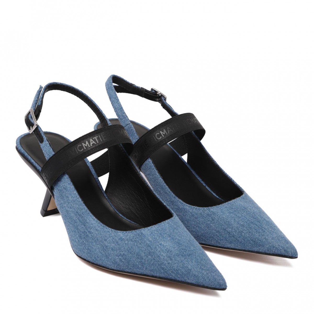 Denim Slingback Pumps