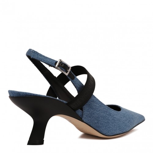 Denim Slingback Pumps