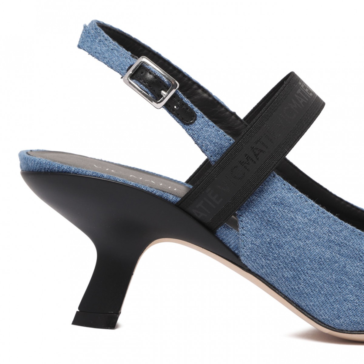 Denim Slingback Pumps