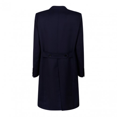 Blue Single Breasted Coat