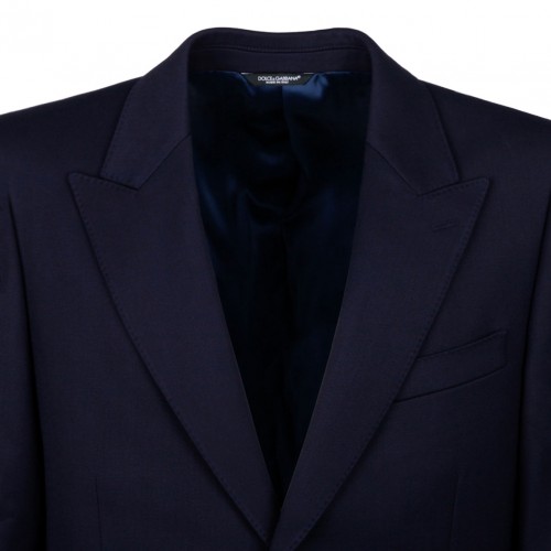 Blue Single Breasted Coat