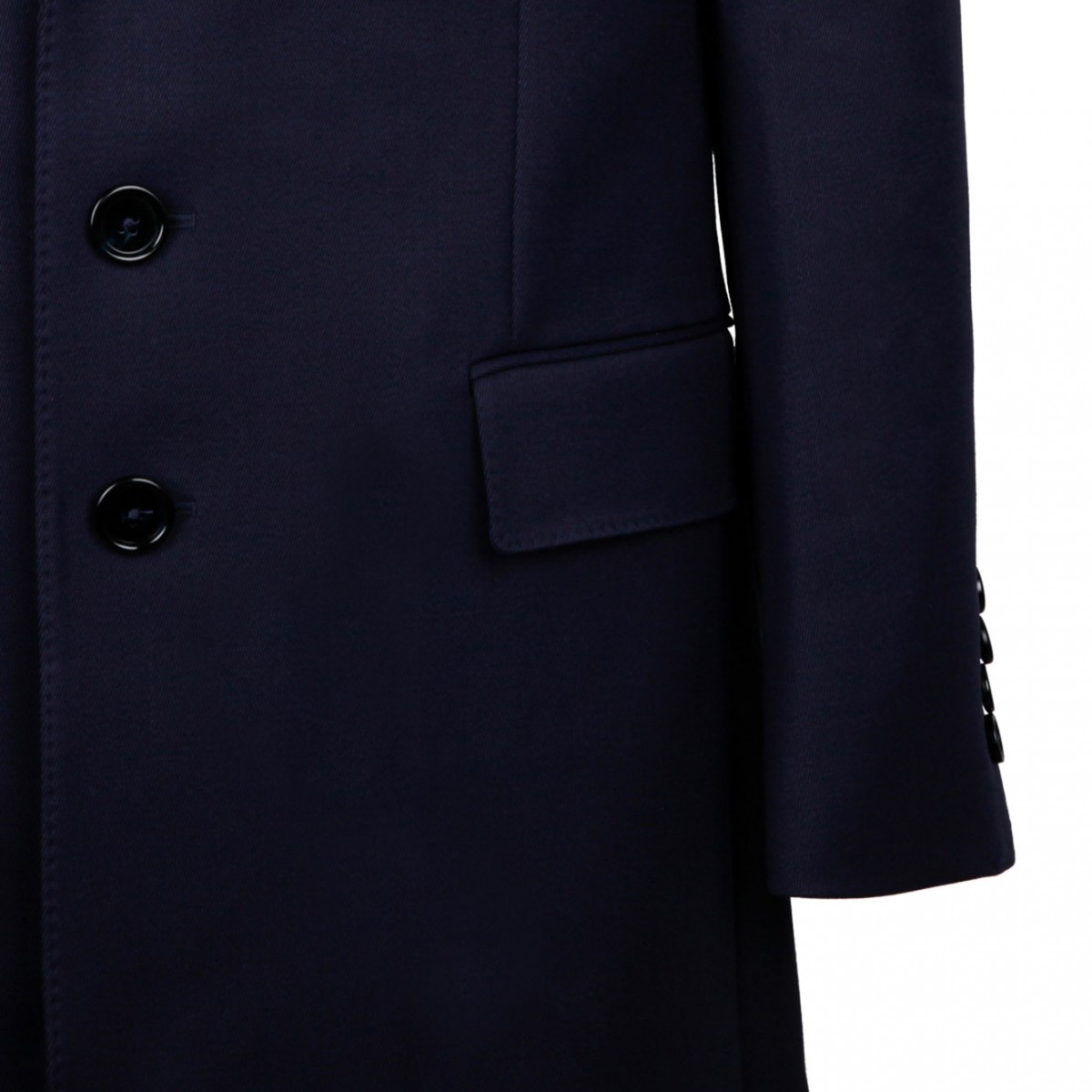 Blue Single Breasted Coat