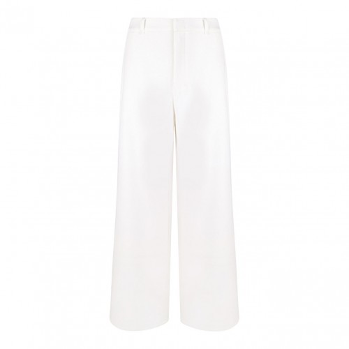 White Jersey Trousers
