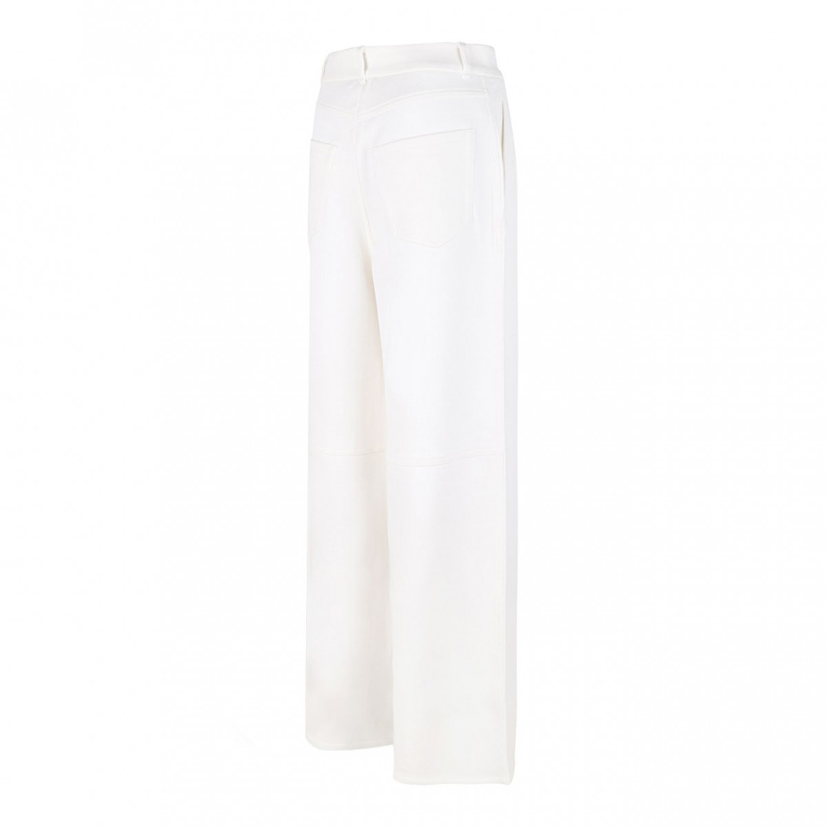 White Jersey Trousers
