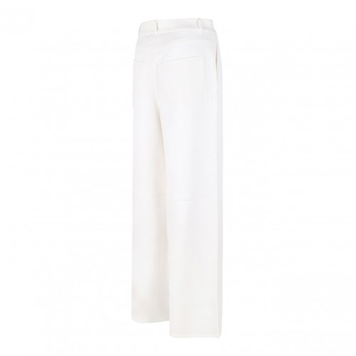 White Jersey Trousers