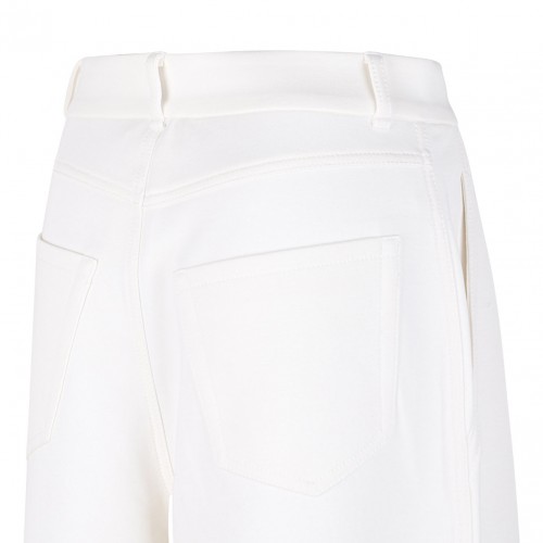 White Jersey Trousers