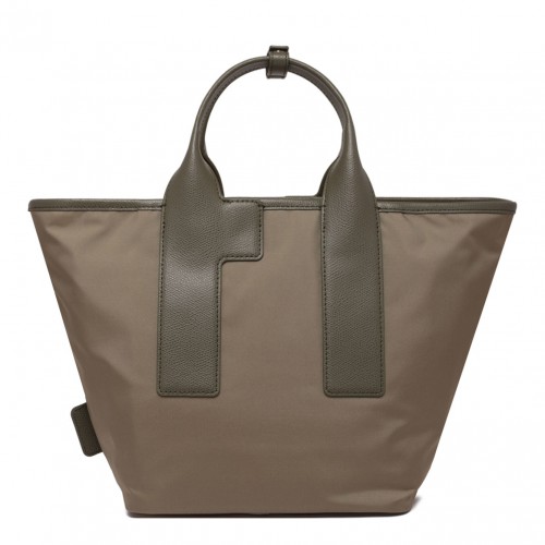 Dark Beige Piuma M Tote Bag