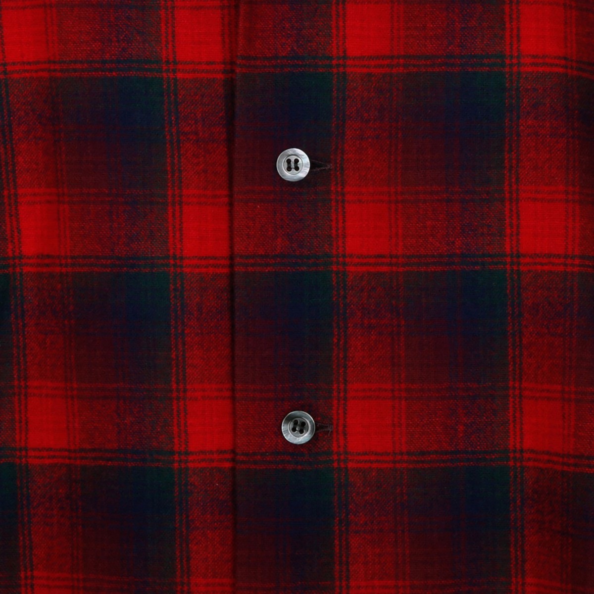 Red and Black Wool Check Pattern Shirt