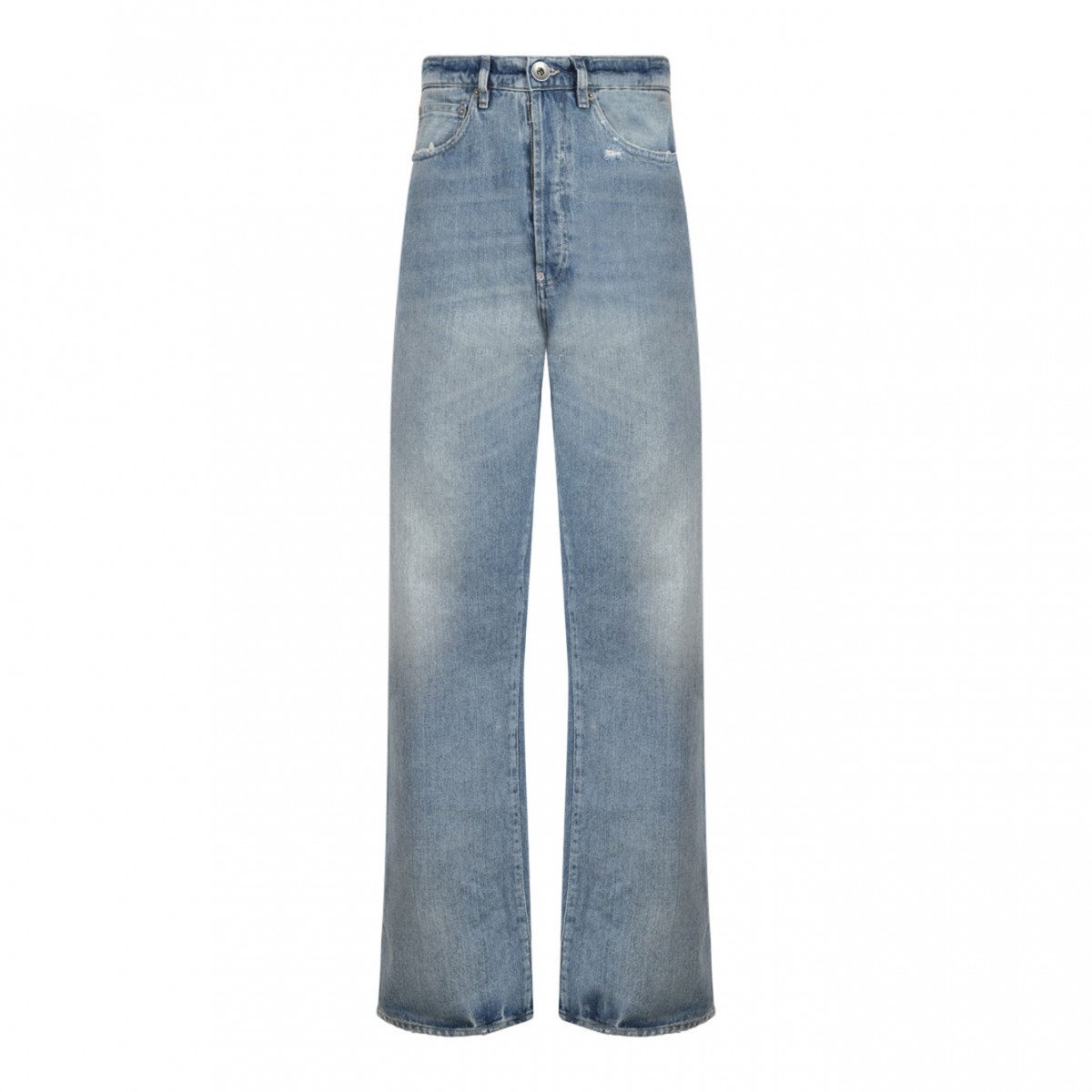 Blue Straight Leg Jeans