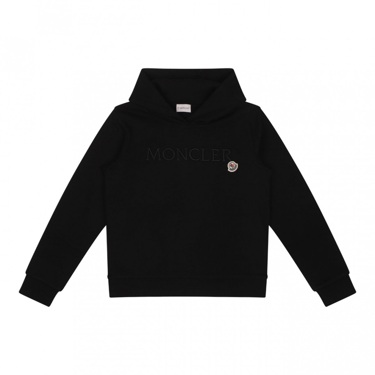 Black Logo Print Hoodie