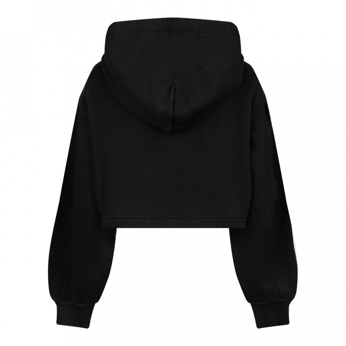 Black Logo Lettering Jersey Hoodie