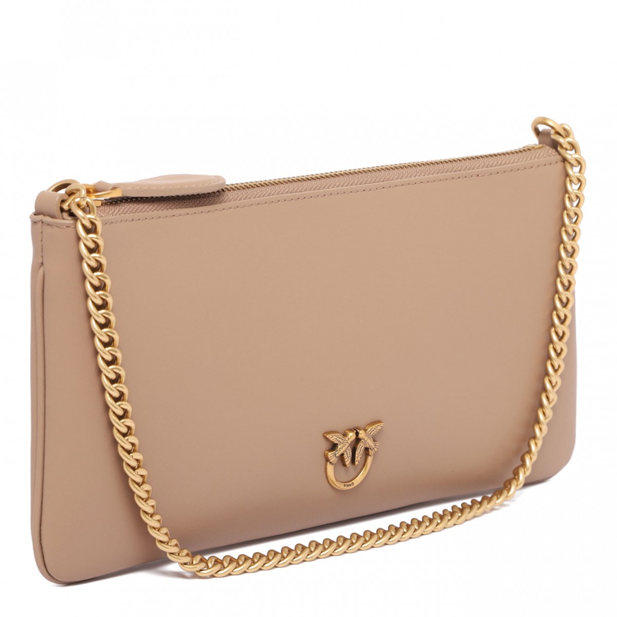 Beige Love Birds Shoulder Bag