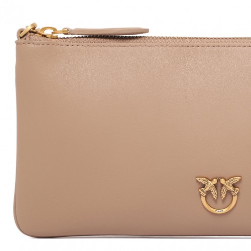Beige Love Birds Shoulder Bag