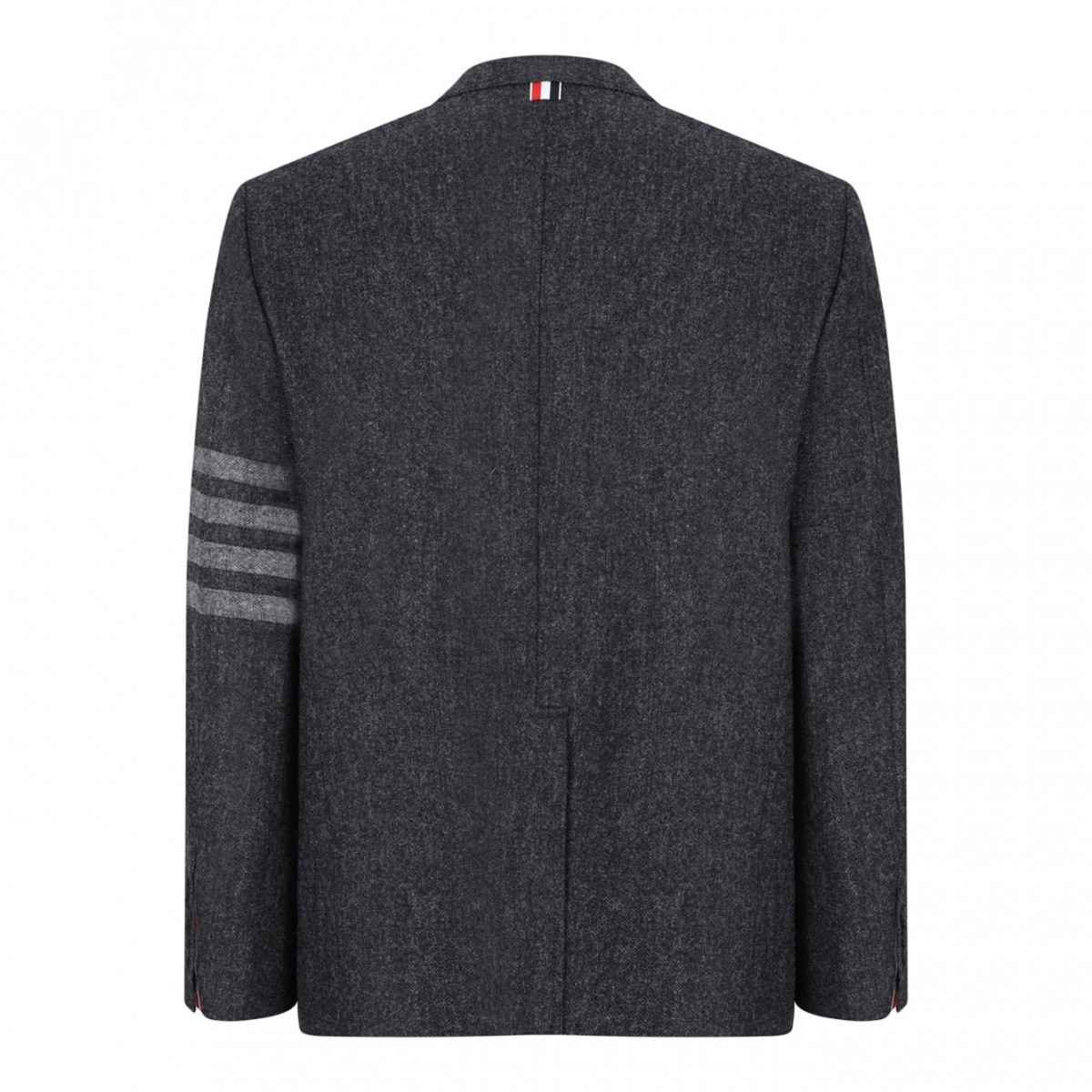 Charcoal Grey Stripe-Detail Blazer