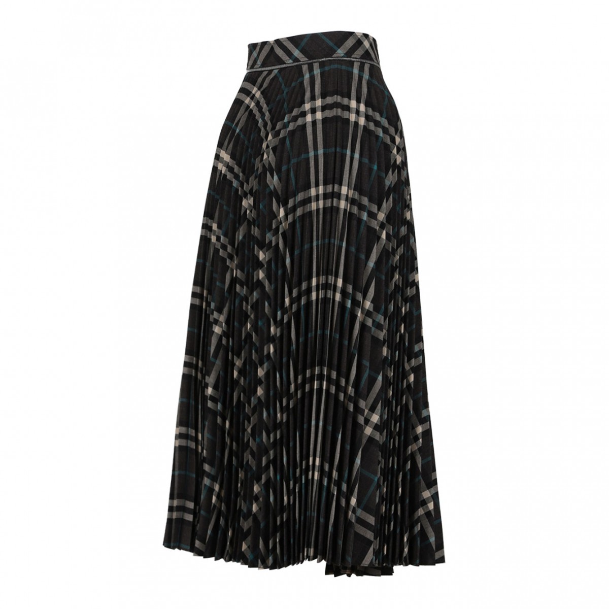 Pleated Check Skirt