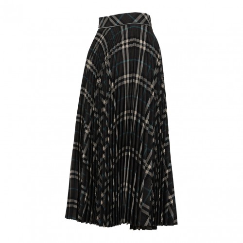 Pleated Check Skirt