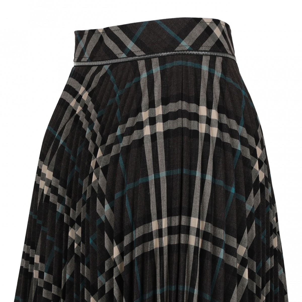 Pleated Check Skirt