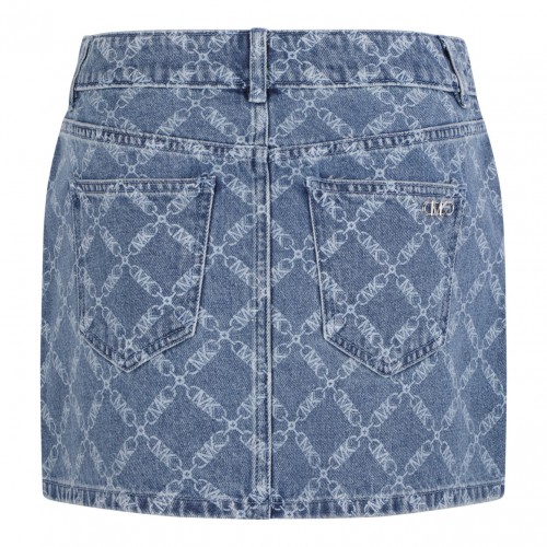 Navy Blue Midi Skirt 2