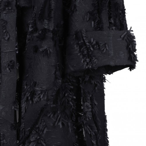 Black Textured Coat